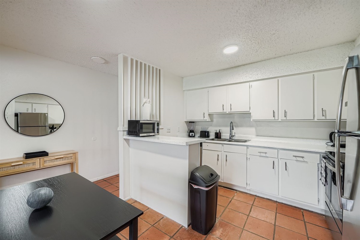 Spacious kitchen area