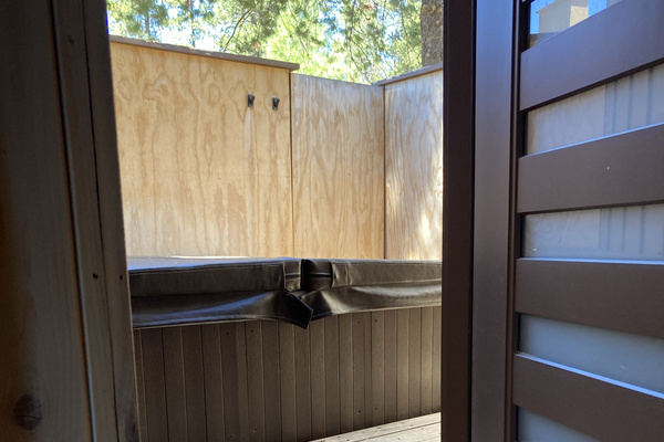 Hot tub deck.