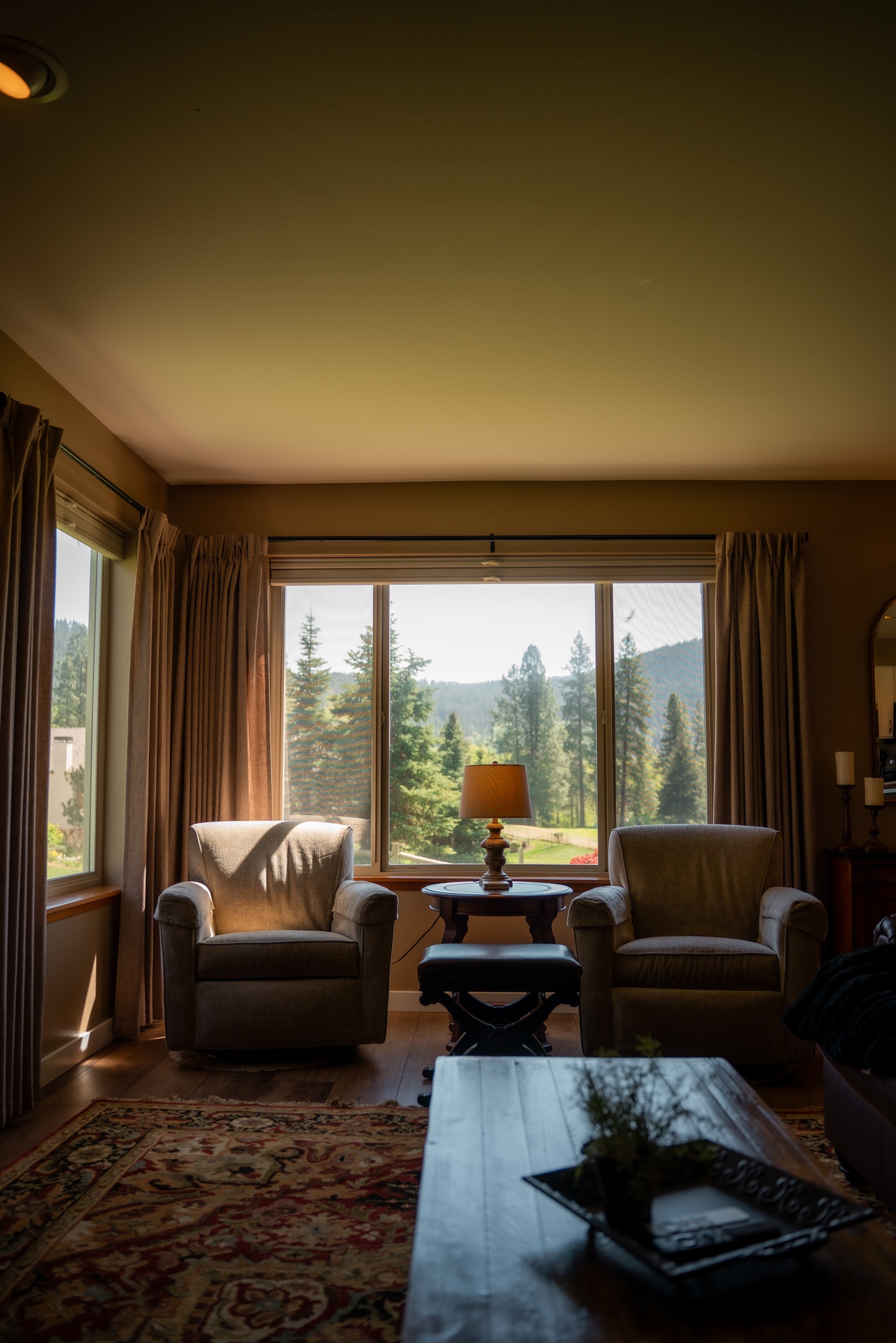 Living room with a beautiful view
