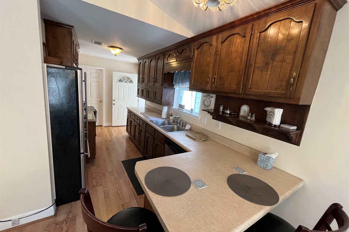 Lots of counter space for cooking quick meals or family dinners