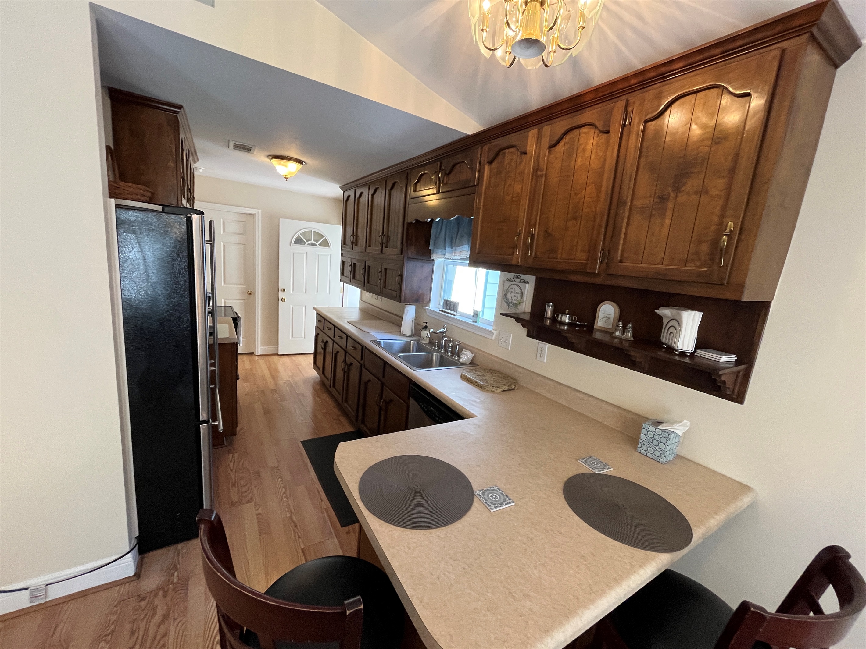 Lots of counter space for cooking quick meals or family dinners