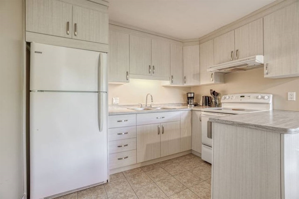 Kitchen counters with appliances