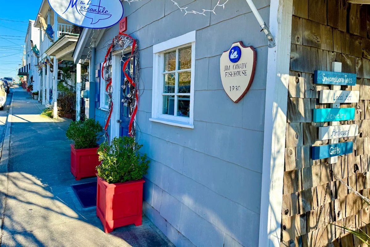 Downtown historic Swansboro on the waterfront - boating, fishing, dining, shopping, live music, and small town fun