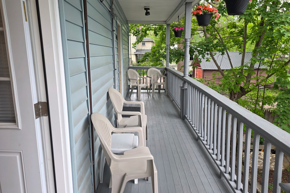 40 West - covered back porch, far side of porch belongs to 42 West
