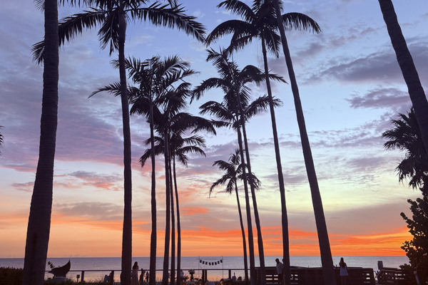 Sunset on the Gulf, just a short walk from La Côte Naples.