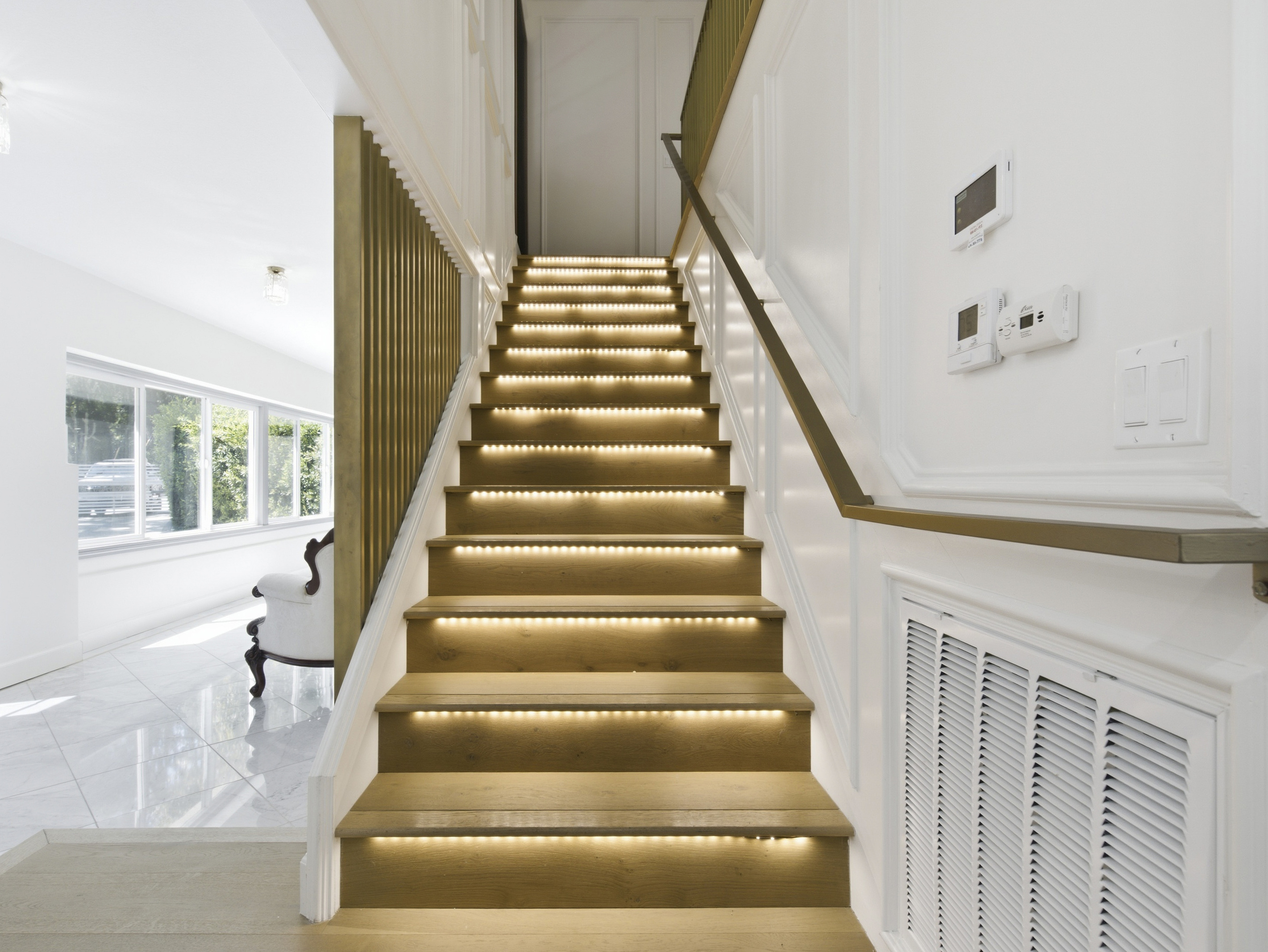 Beautiful craftsmanship and stylish details make this staircase a standout feature of the home.