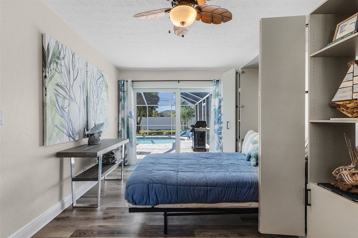 Views of the pool from your bed!