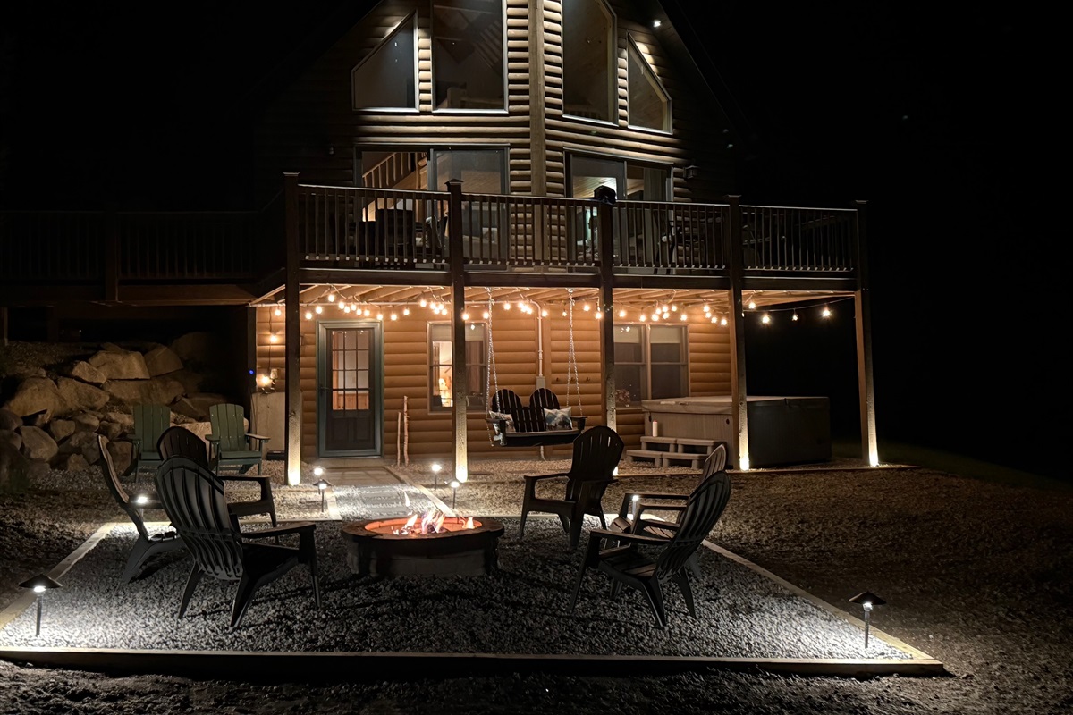 Gather around our firepit for warmth and to create lasting memories under the starlit sky.