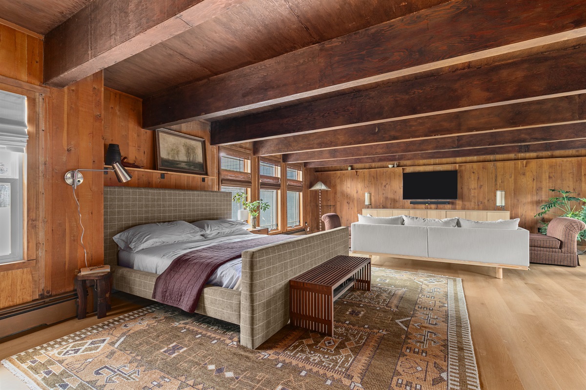 With so much space, the primary bedroom feels like its own private retreat — the perfect place to slip away and enjoy quiet time apart from the rest of the house