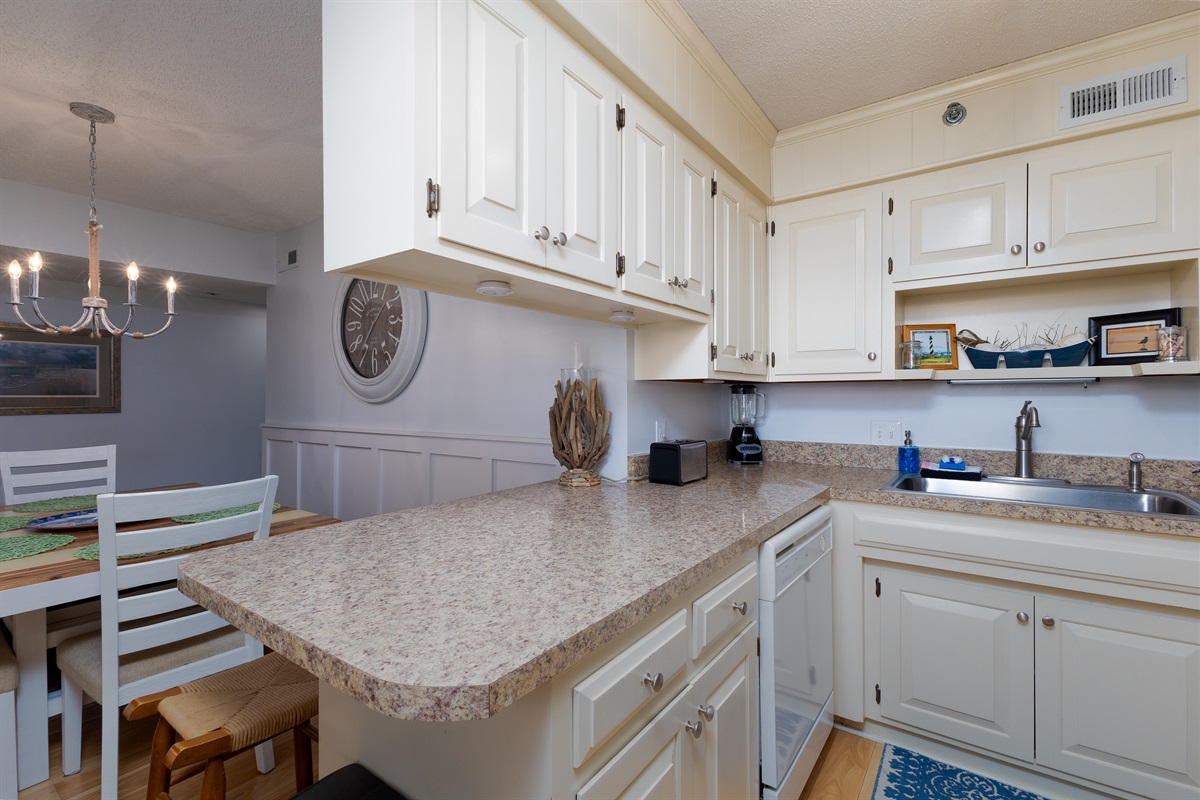 Plenty of counter space and a smart layout