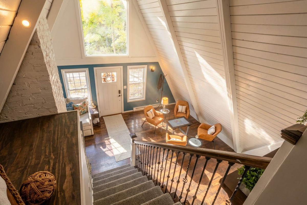 Vaulted ceilings for a charming and unforgettable stay