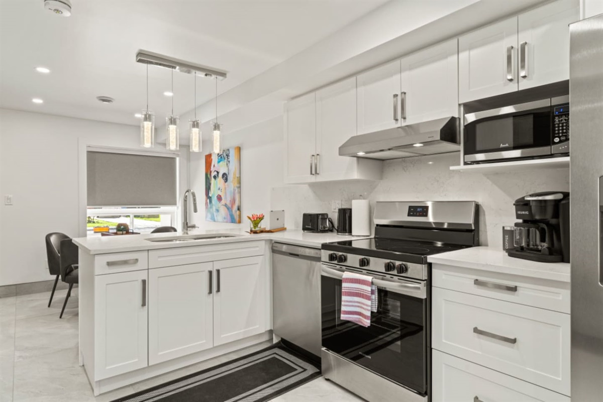 A sleek kitchen for the best dinners.