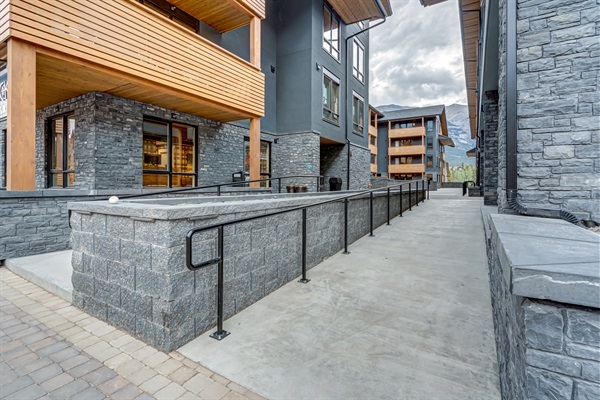 Exterior entrance to Tamarack Lodge Building A