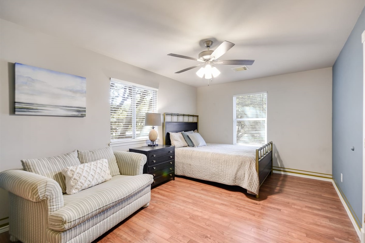 Additional Guest Bedroom with Queen Bed & Loveseat with Single Sleeper Bed