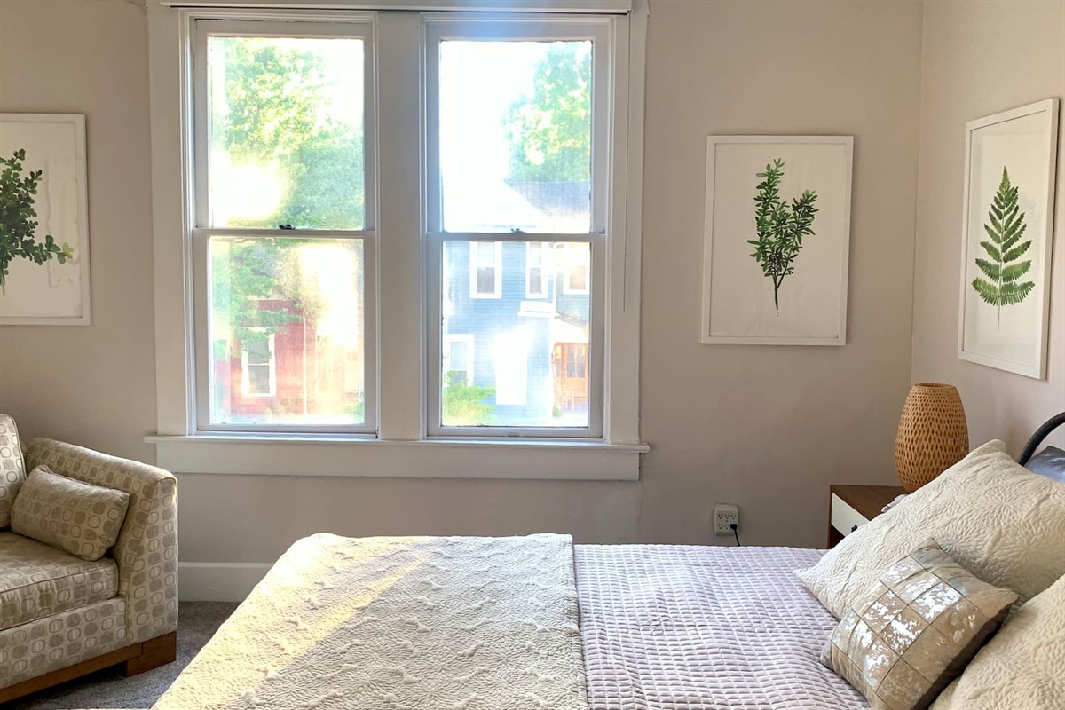 High ceilings and natural light set the tone...cue the relaxation