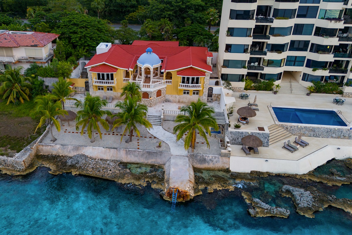 Ocean View of Private Backyard