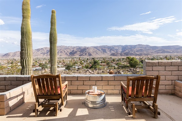 Patio looking south to Joshua Tree National Park. 