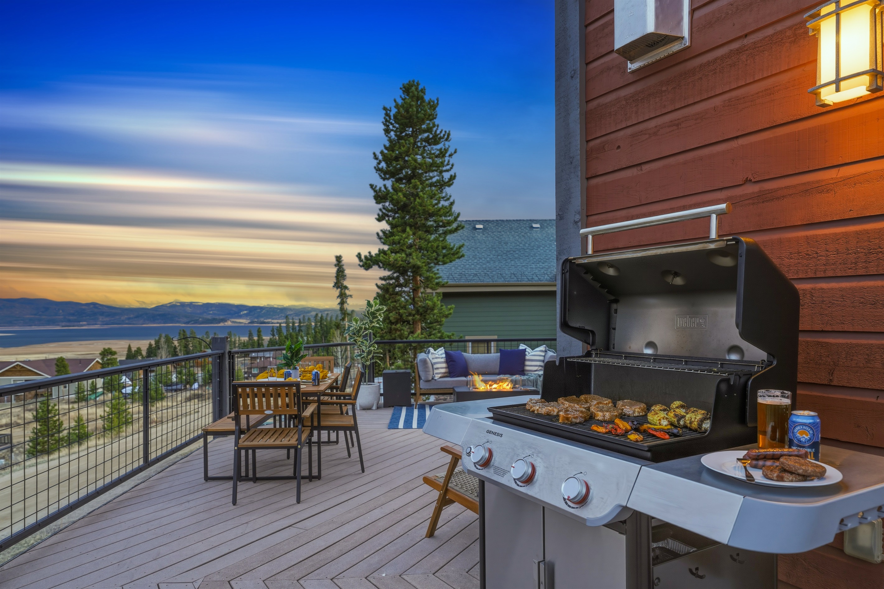 Fire up the grill, pour a drink, and let the mountain air do the rest.