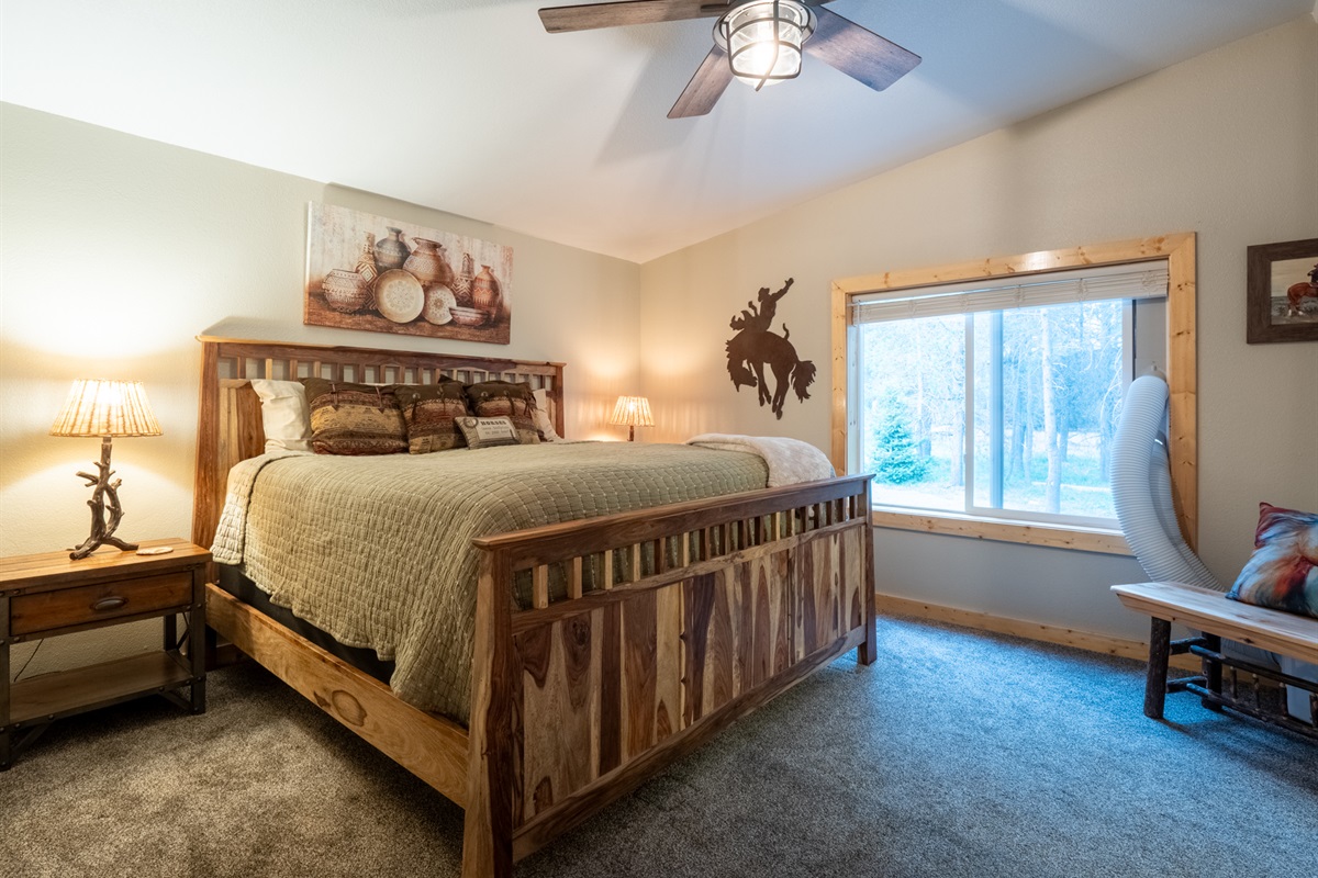 New King Bed in Master