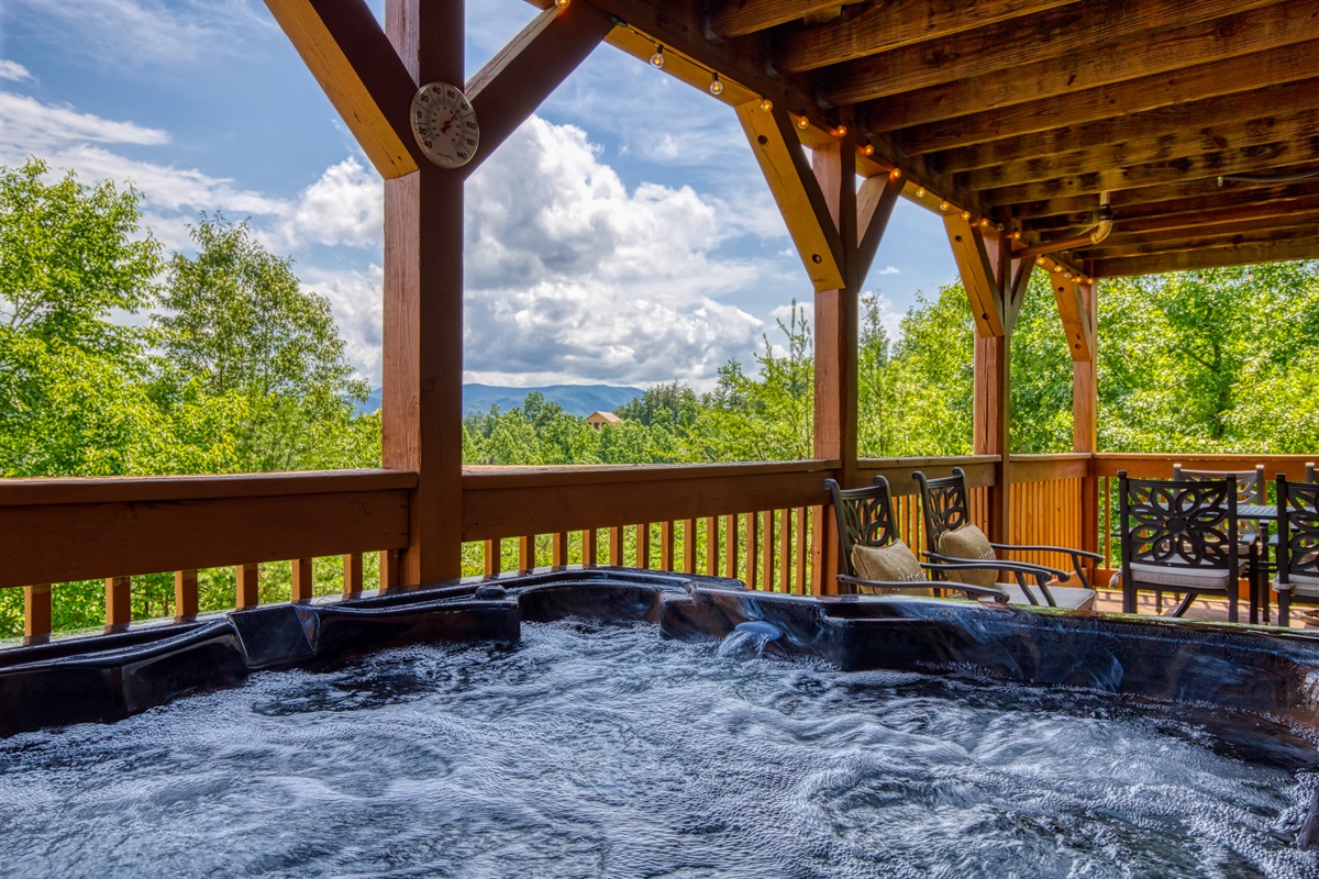 View from main deck hot tub