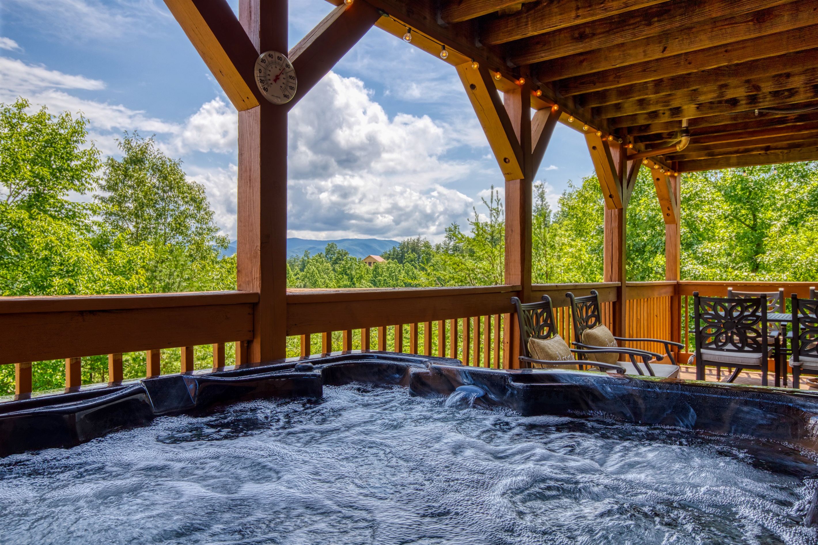 View from main deck hot tub