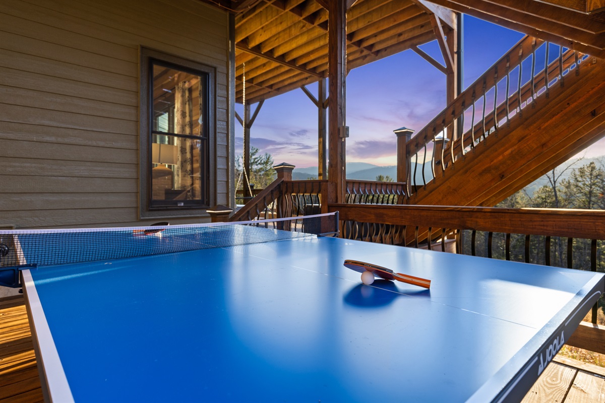 Enjoy fresh mountain air while the kids take on a ping pong challenge. Simple moments, family laughs, and a little friendly competition.
