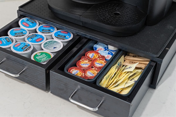 Starter pack of coffee and creamer provided