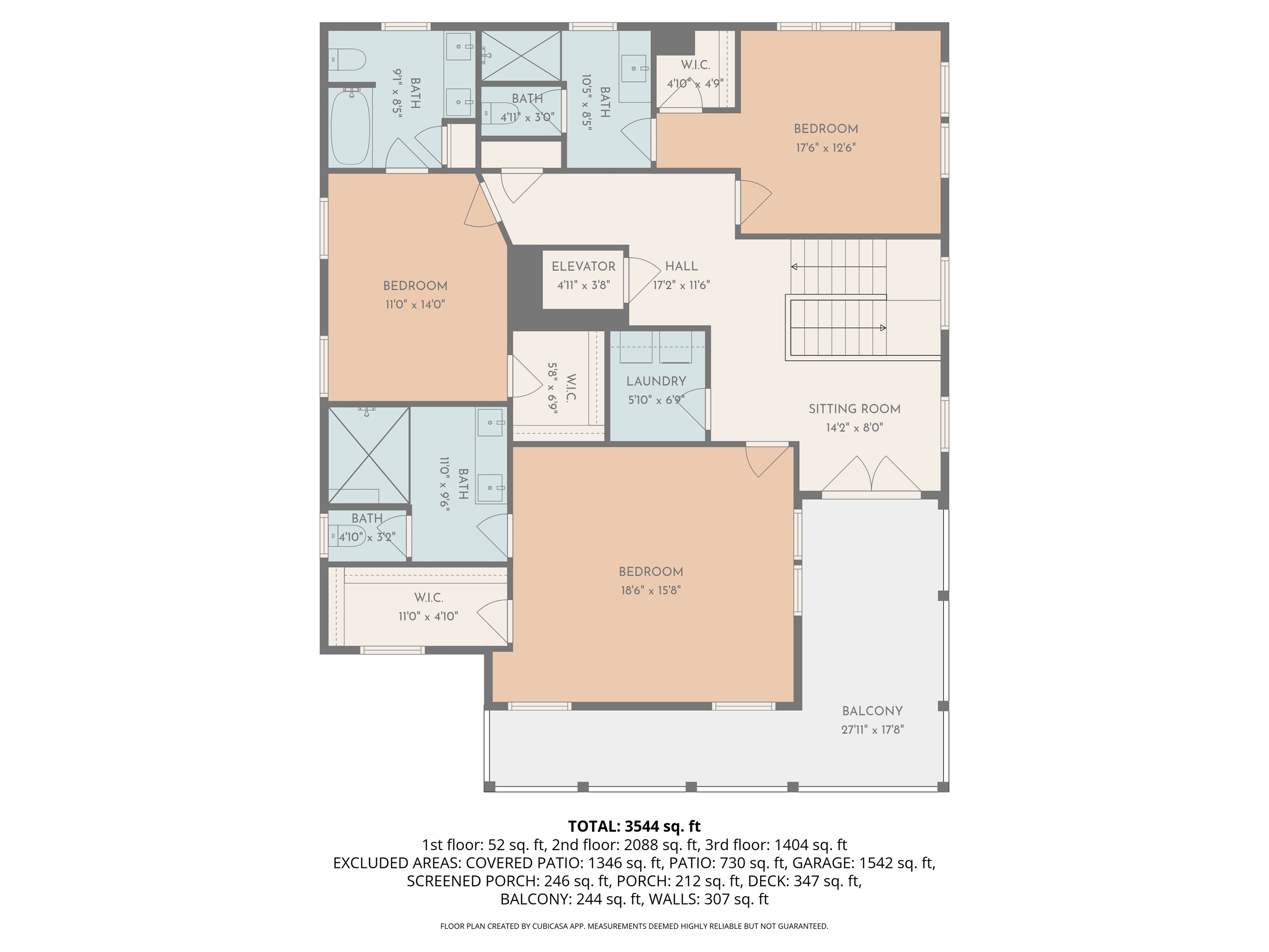 Third Floor - Floor Plan | Beach Dream, 2605 Cameron Blvd, Isle of Palms, SC | IOP Escapes