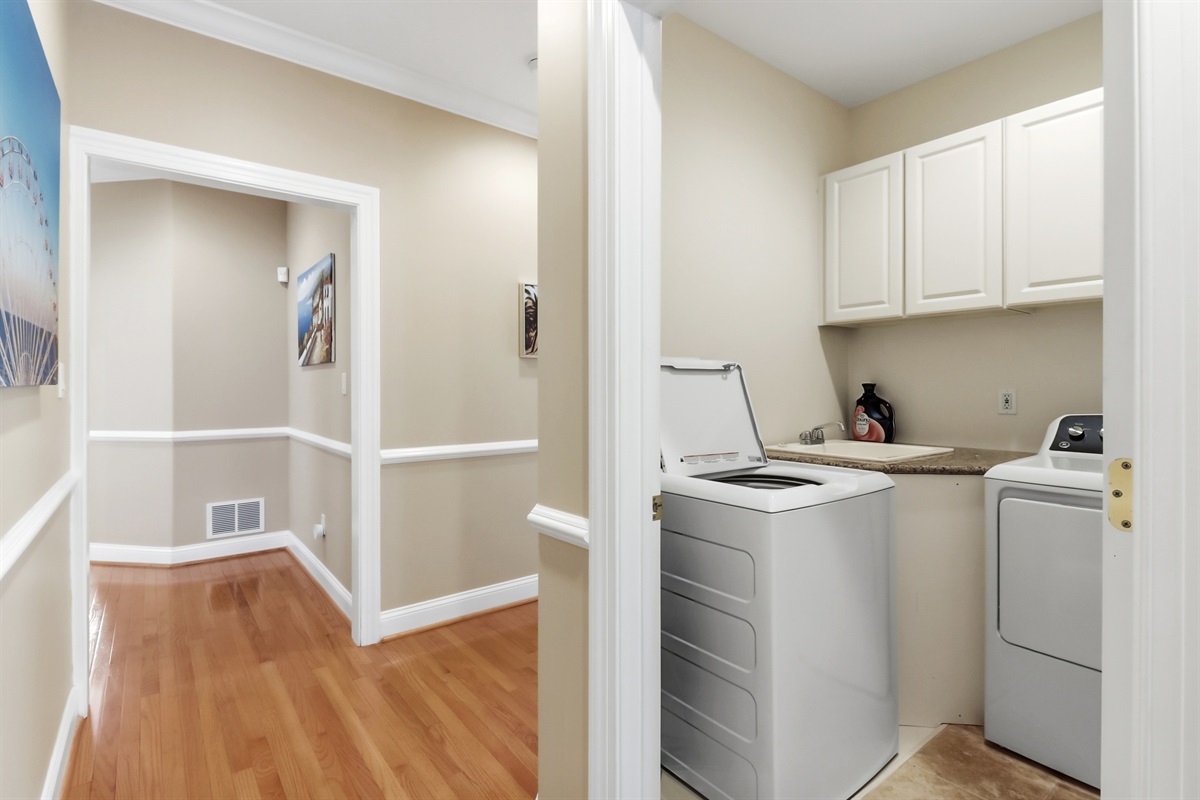 Washer and dryer area