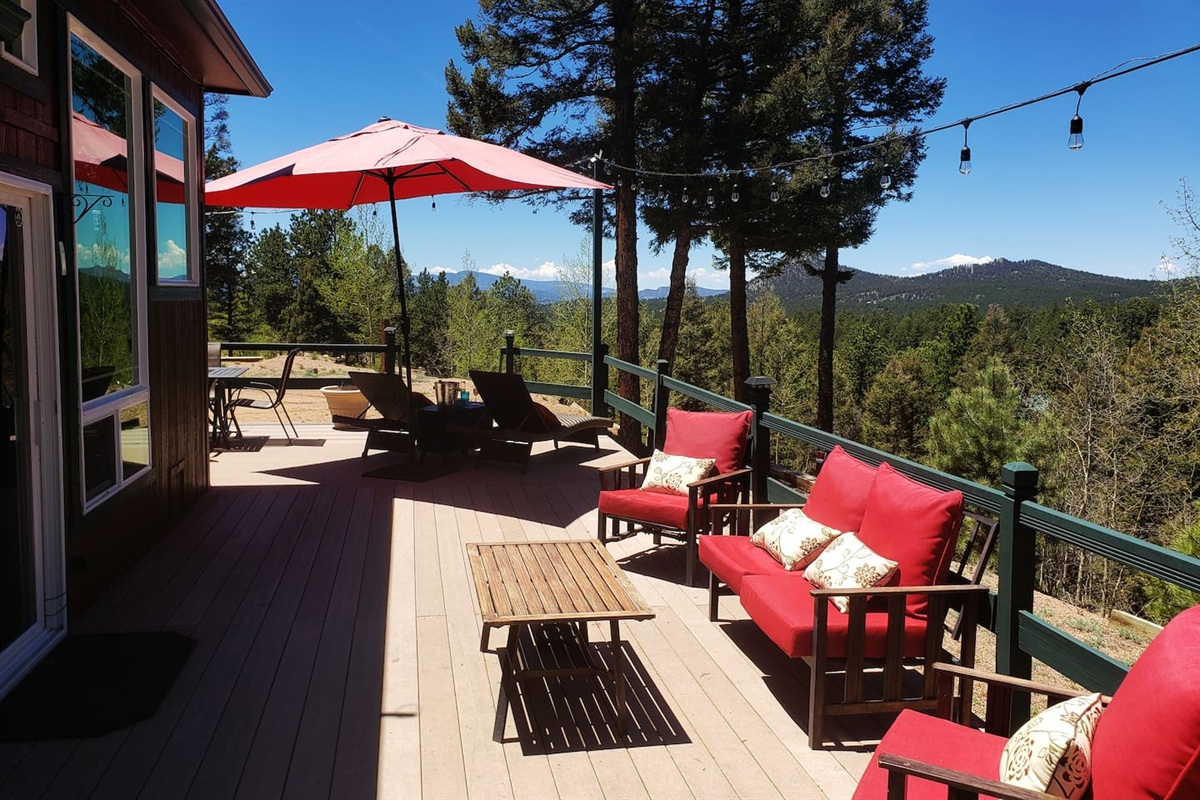 Plenty of deck seating to socialize or have some quiet time alone