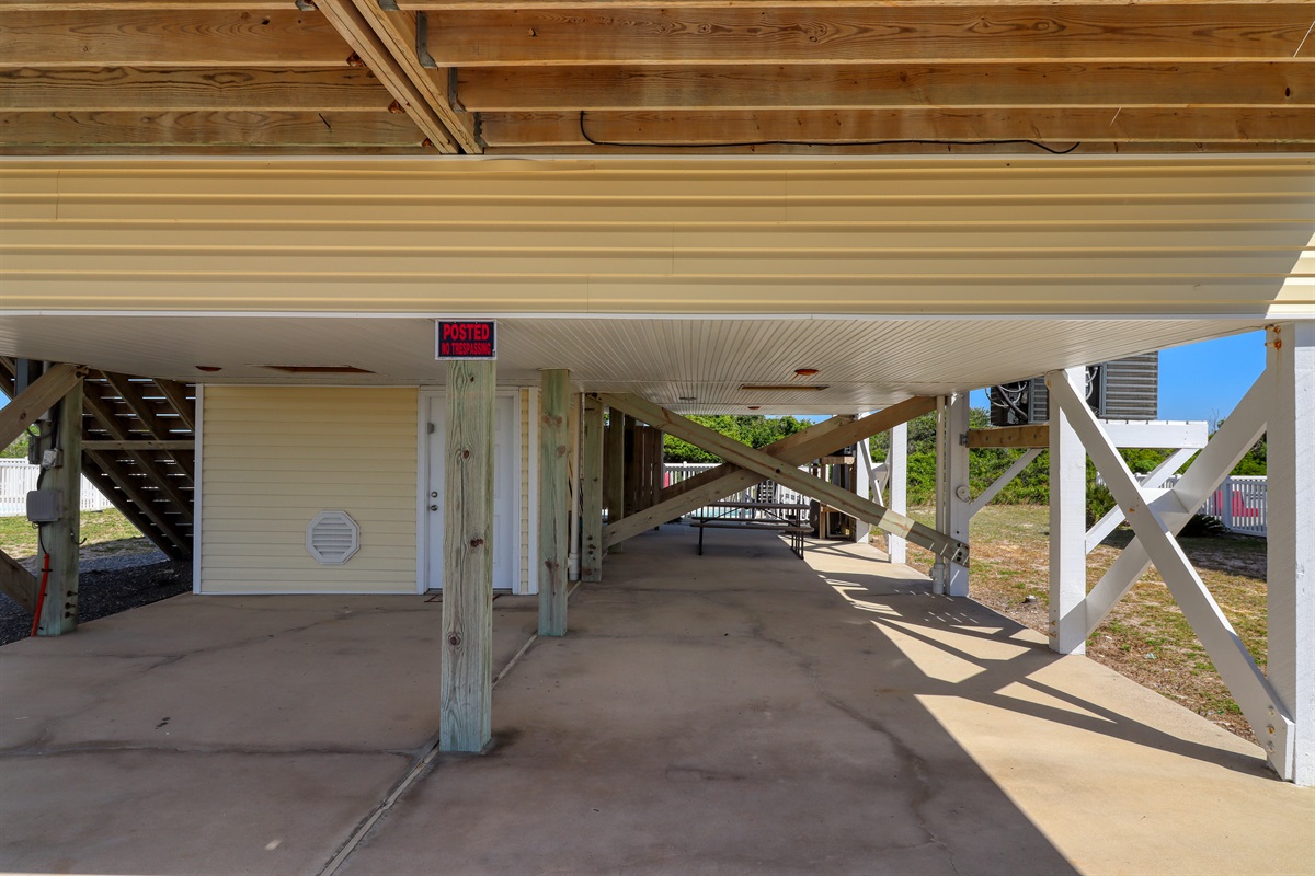 covered parking for 2 vehicles