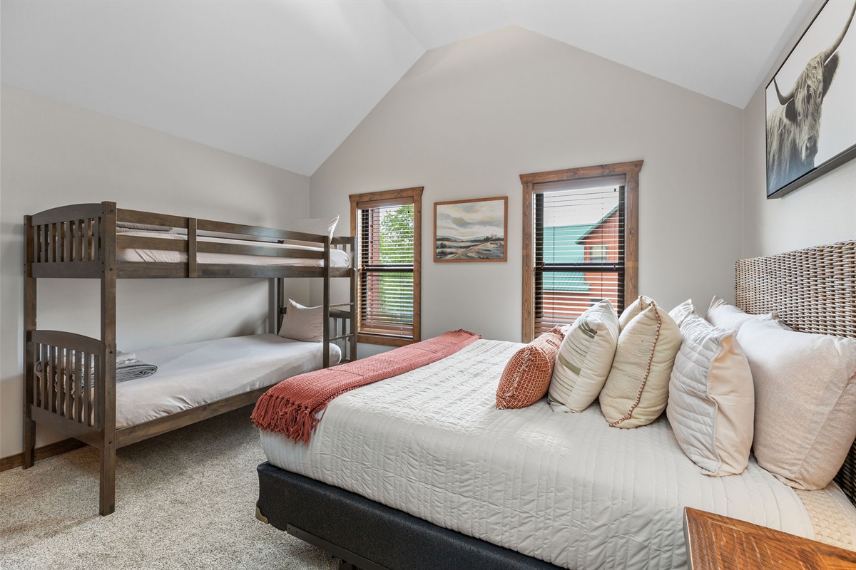 Upper level King bedroom #4 with bunk room