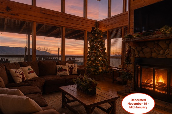 Serenity is decorated seasonally each year, from mid November to mid January