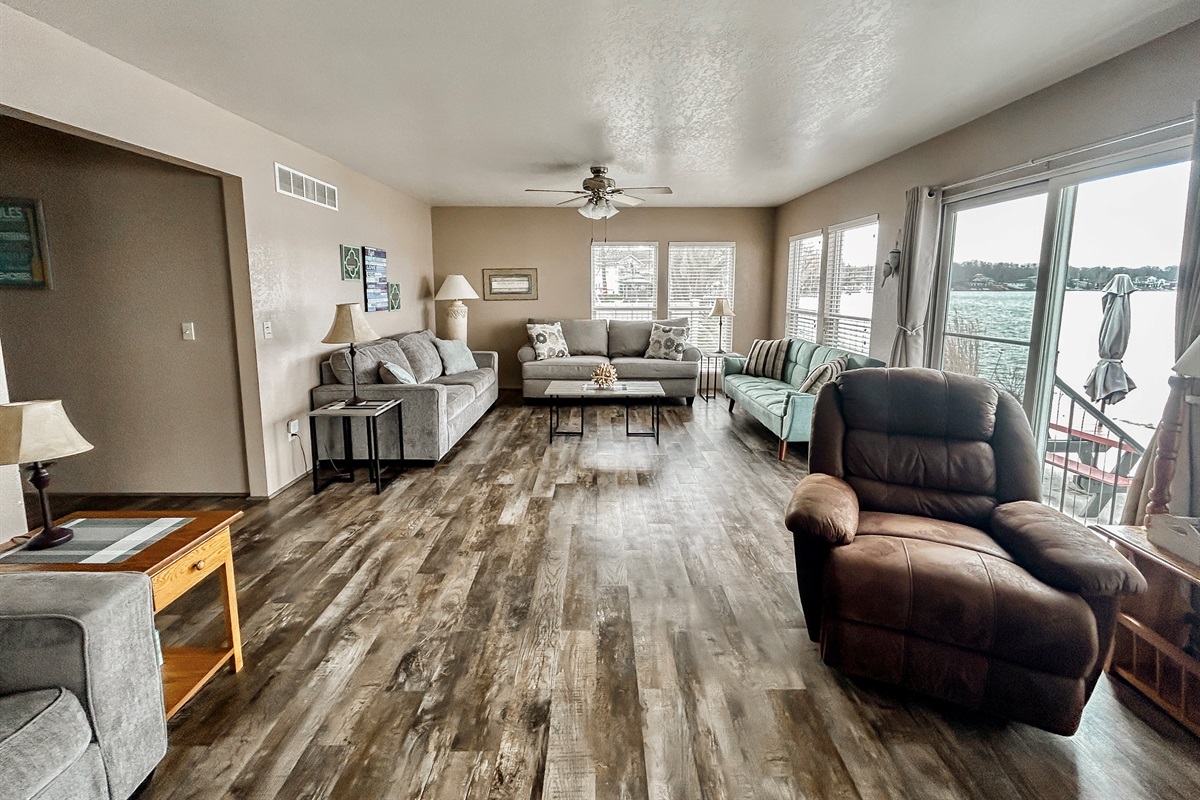 [Living Room] Two Queen sleeper sofa and one full futon are located here.