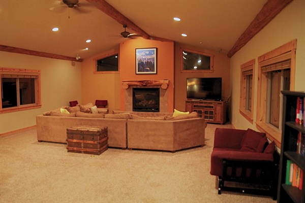 Living room with gas fireplace