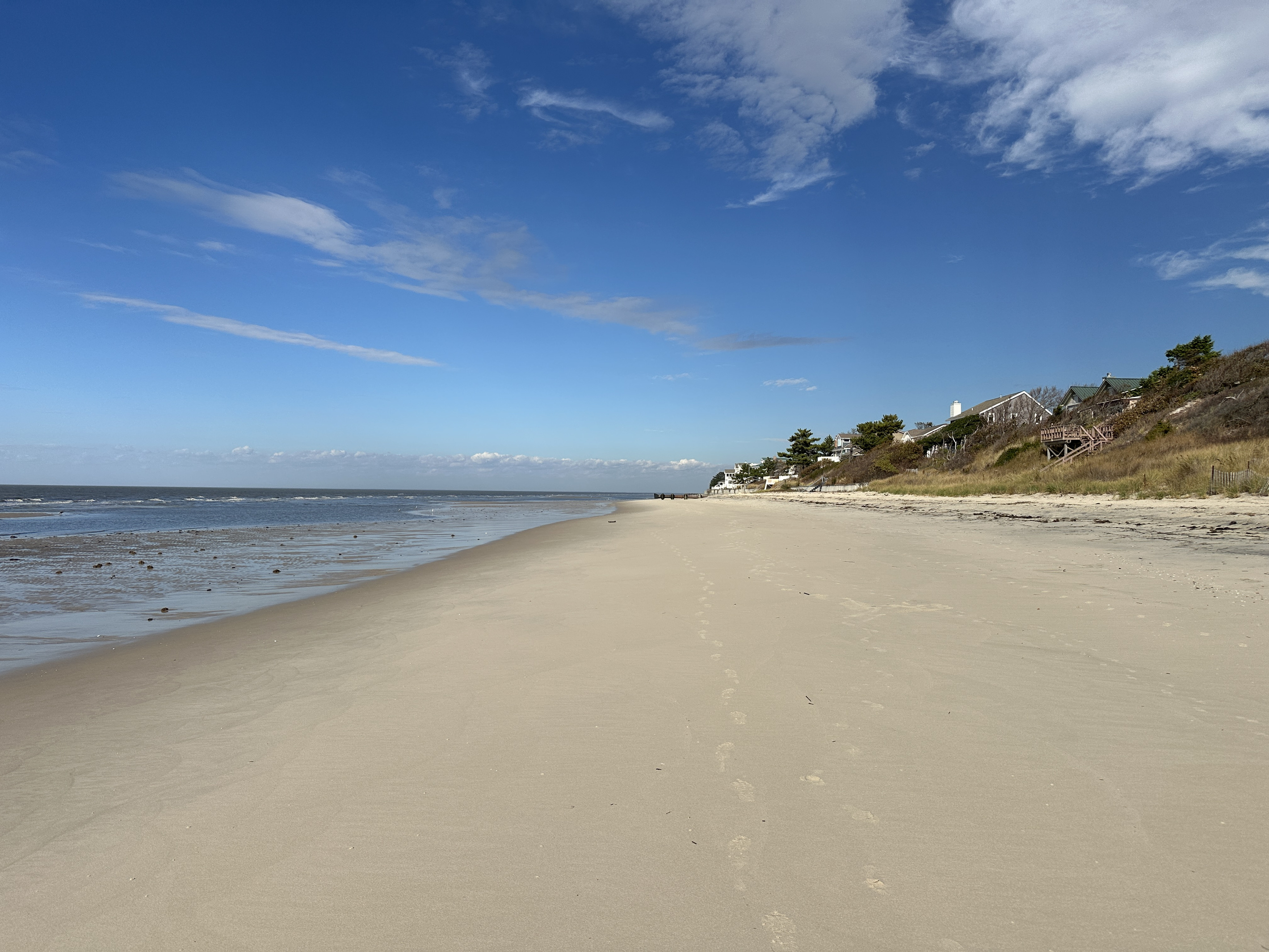 At low tide enjoy a wide, sandy beach just steps from the house.