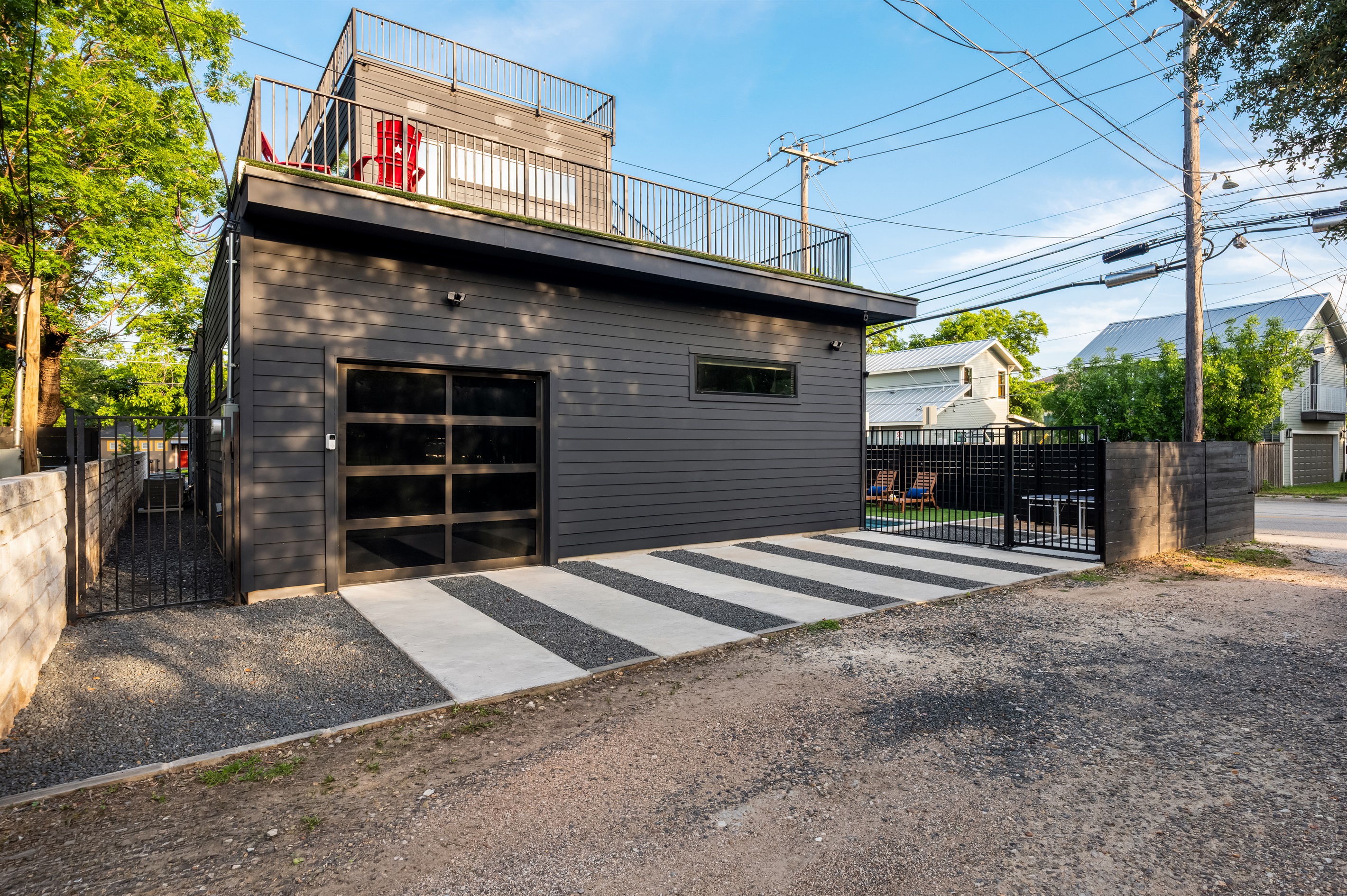 Garage and parking off of the back alley