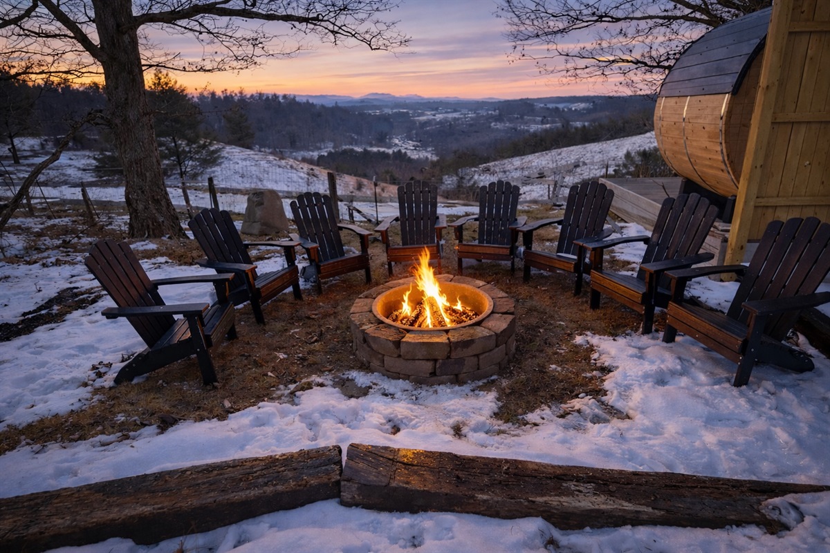 Firelight, fresh mountain air, and the barrel sauna and hot tub just steps away. This is how evenings unfold at Summit House.