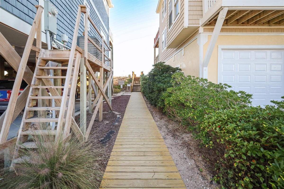 Straight shot to the sand