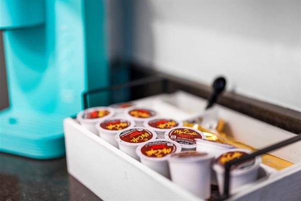 ☕ Wake up to coffee your way. Whether you’re up at dawn or lounging 'til noon—we’ve got your caffeine covered. #CoffeeFirstVacationLater