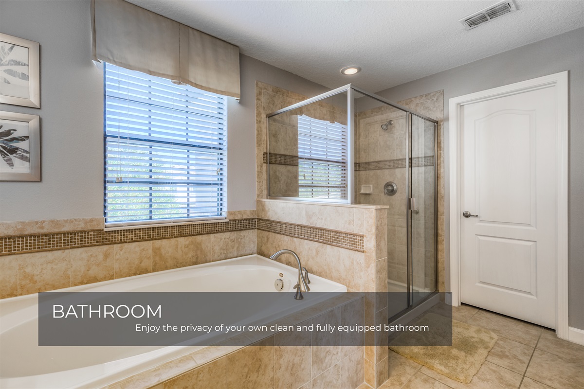 Enjoy a fresh start every day in these well-maintained bathrooms