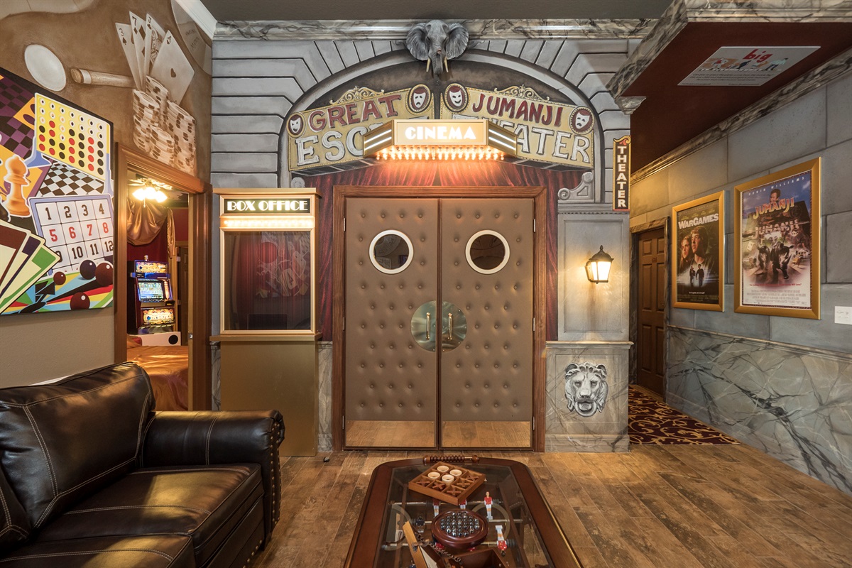 Private Jumanji theater at Orlando vacation rental estate