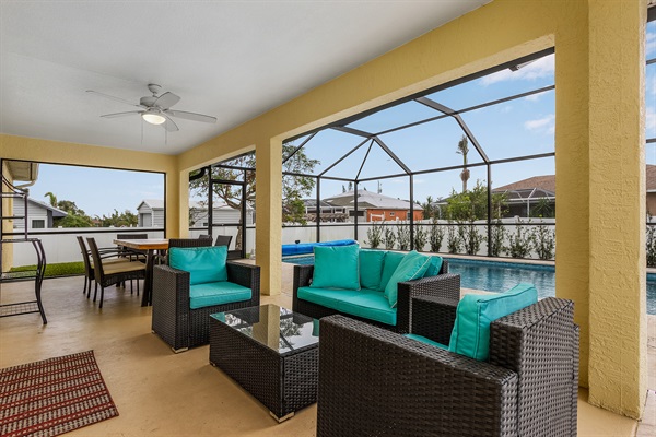 Relax in the lanai with a cup of your favorite morning coffee.