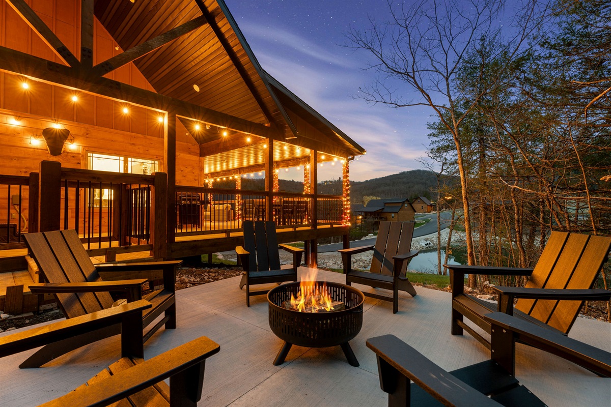 Gather around the fire pit and enjoy cool evenings outdoors.
