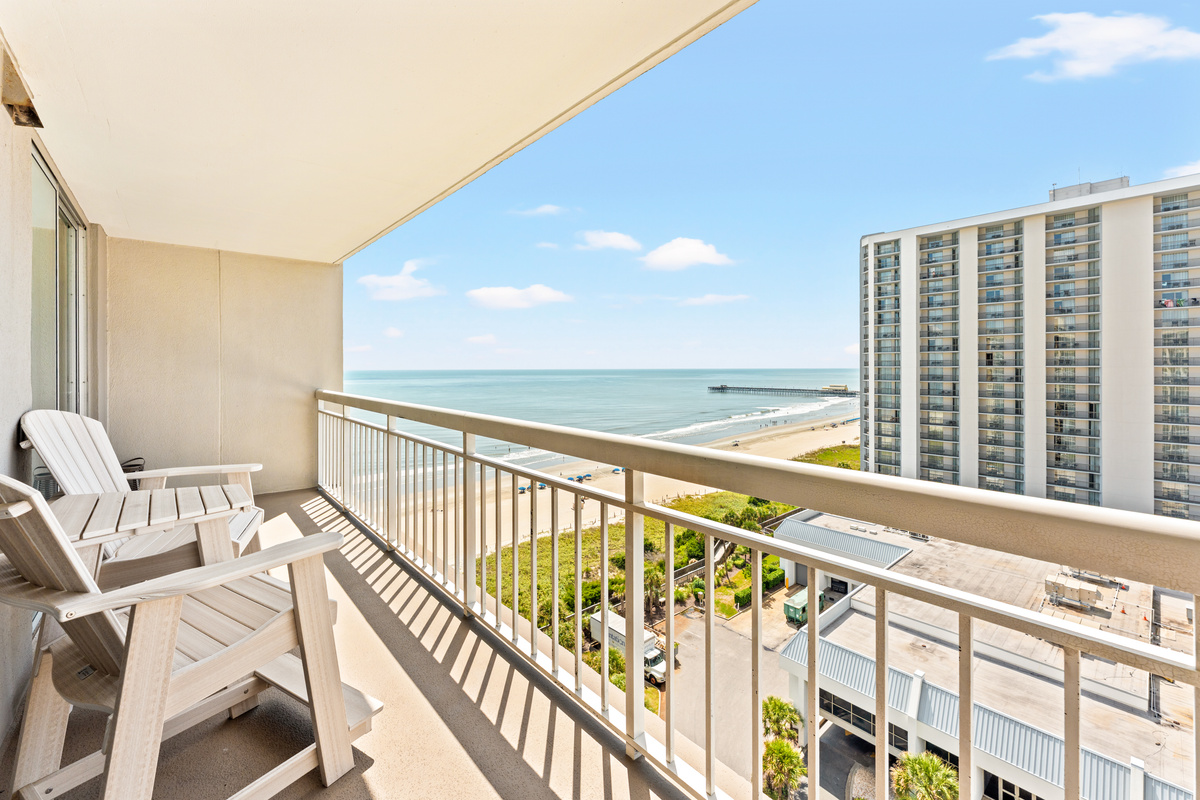 One of the many balconies, sit and relax