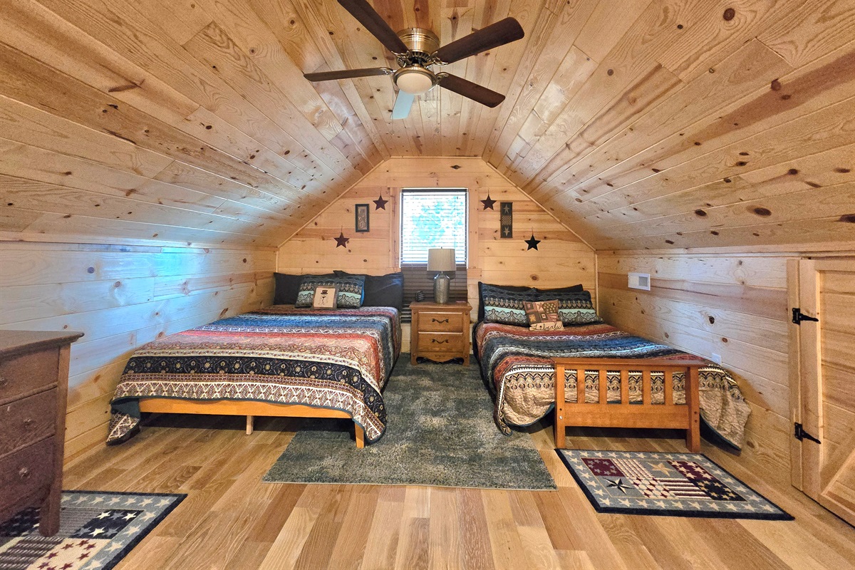 Queen Bed & Futon in Loft