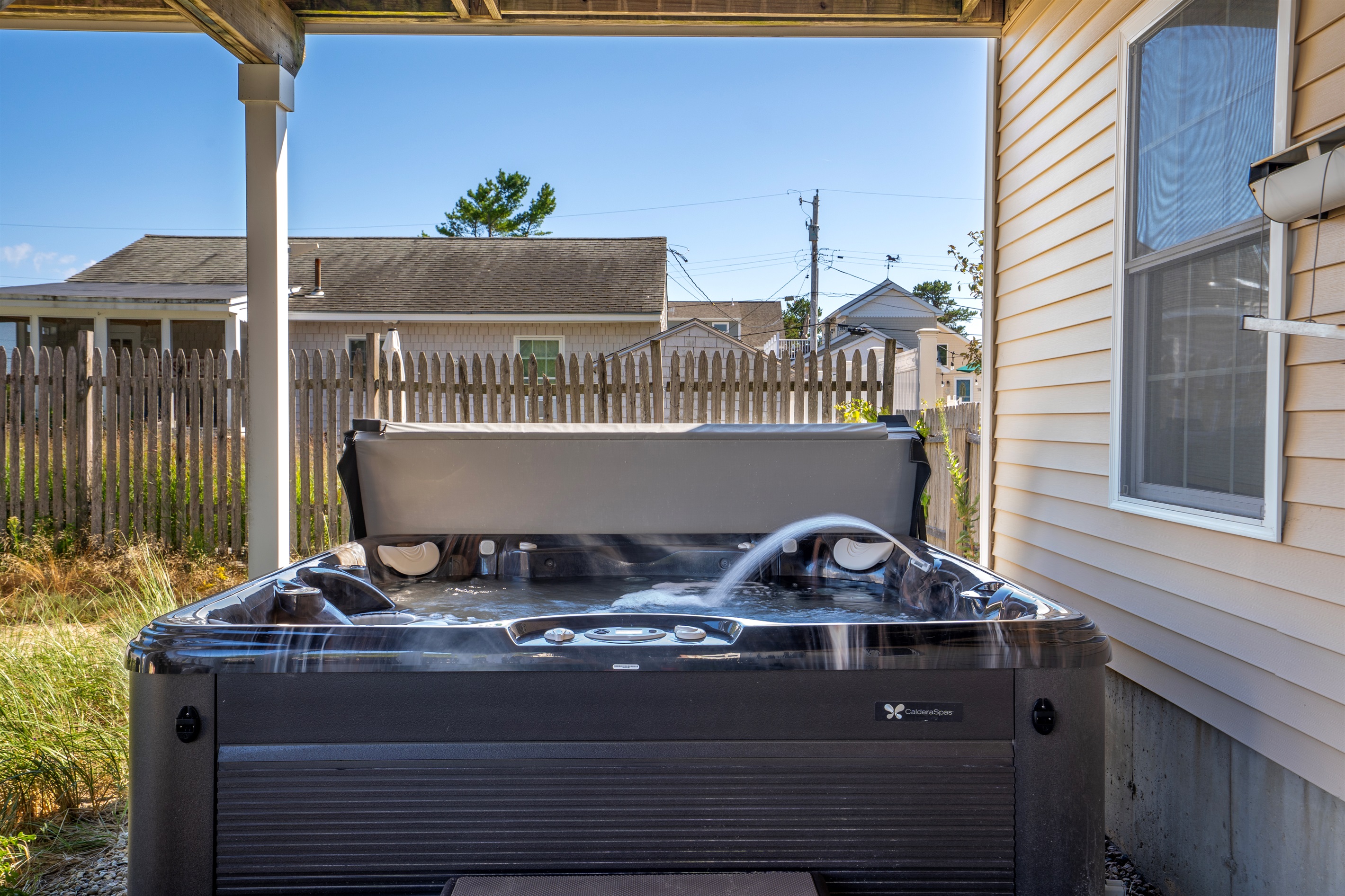 Relax and soak your cares away in our inviting hot tub available all year round!