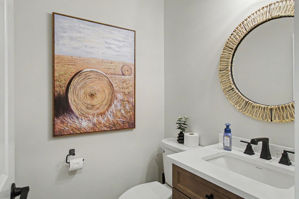 Main level powder room