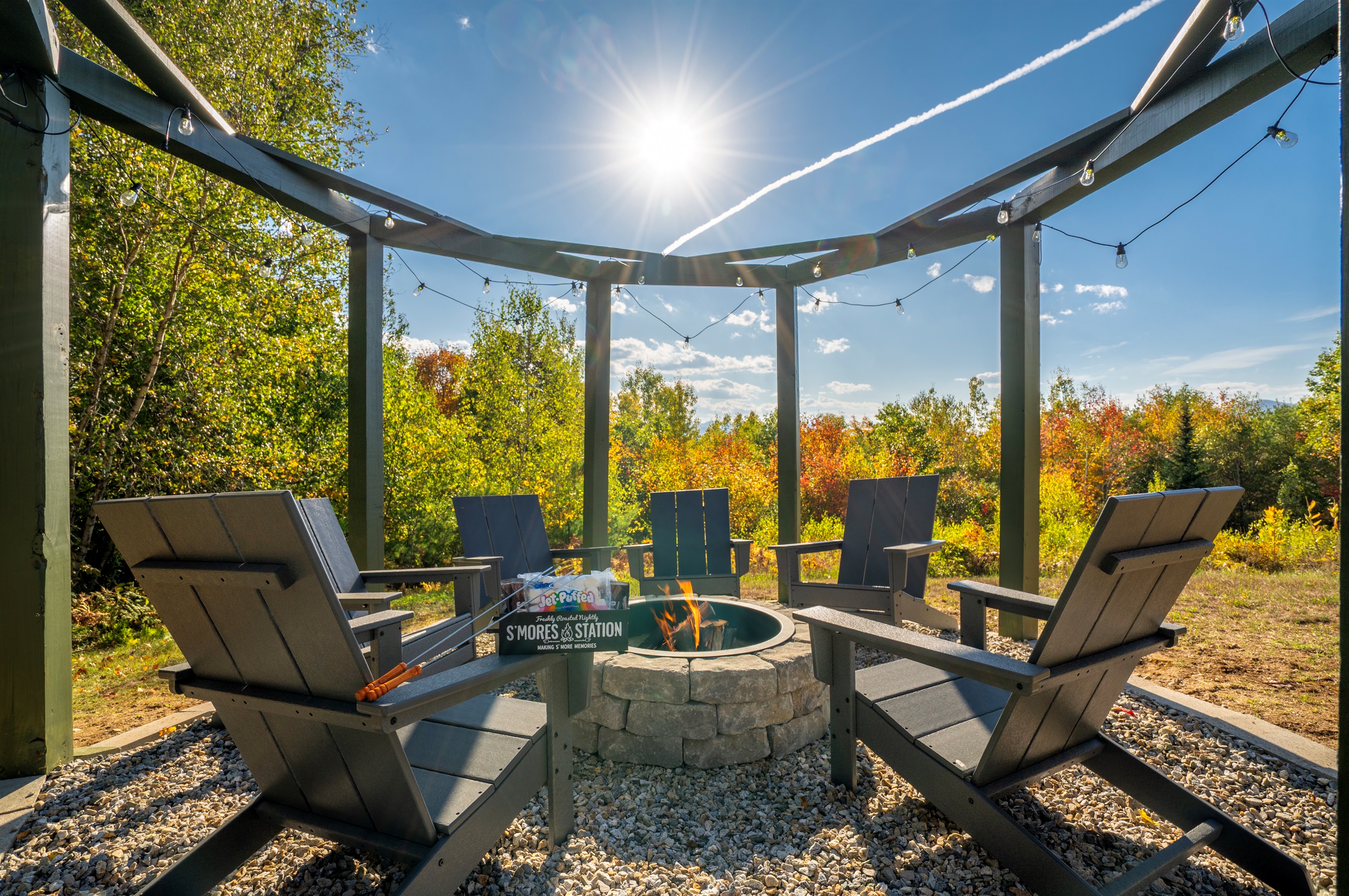 Share stories and s’mores around the firepit.