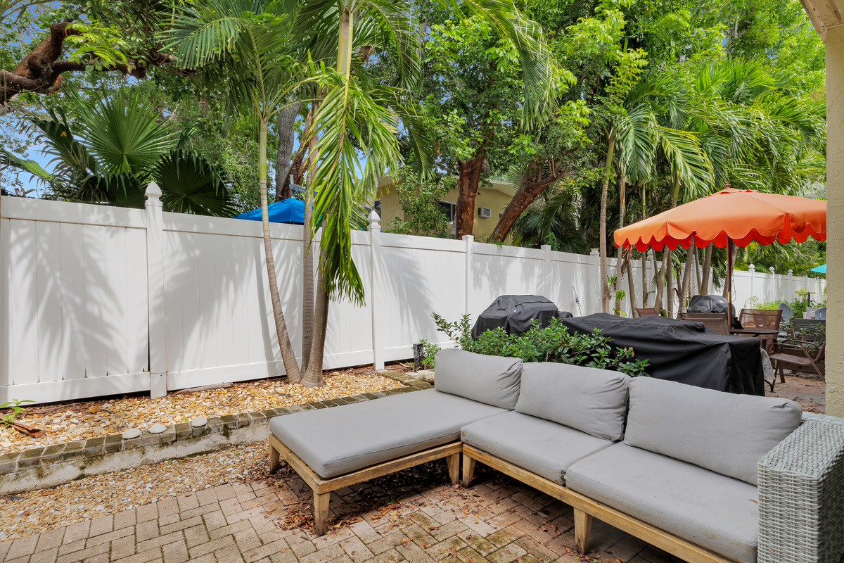 Comfortable seating on patio